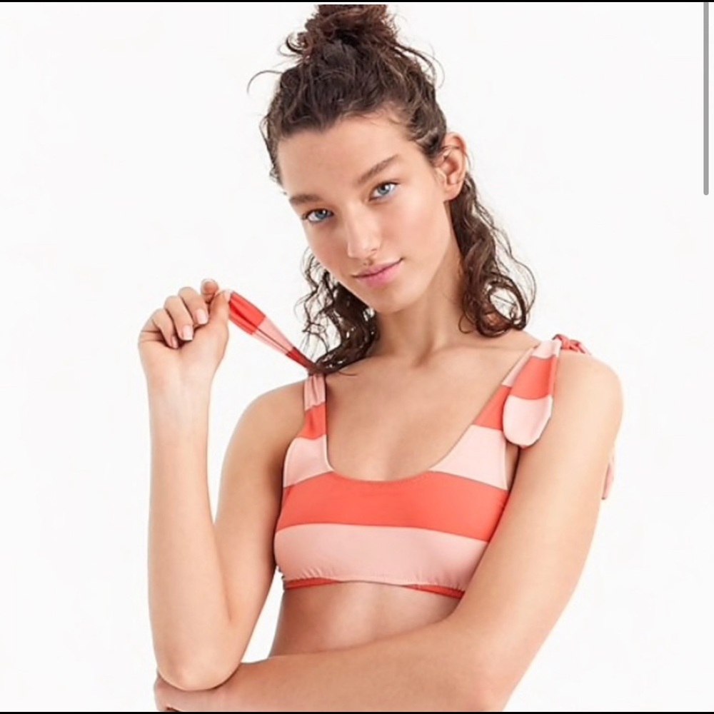 J.Crew Playa Nantucket tie-shoulder bikini top